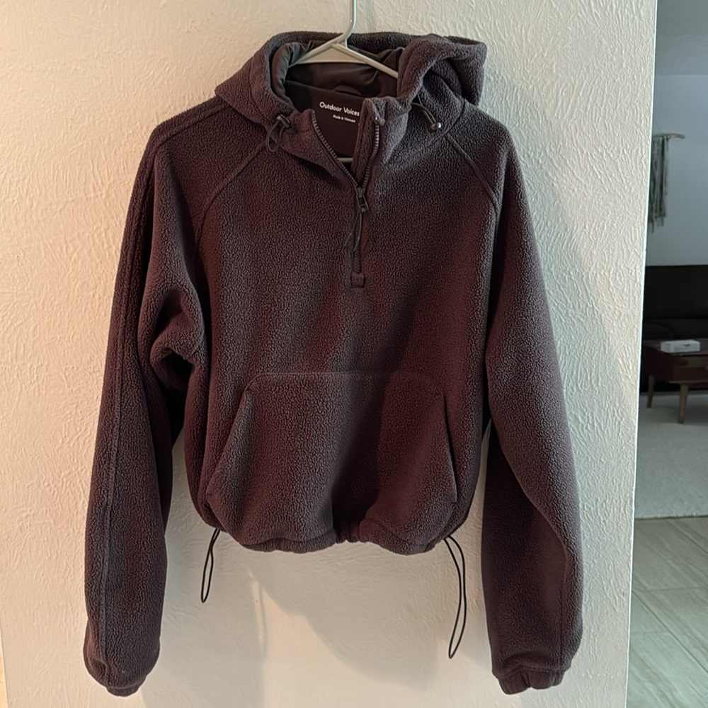 Outdoor Voices Women’s PrimoFleece 1/4 Zip Hoodie Size Medium